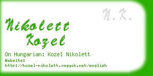 nikolett kozel business card